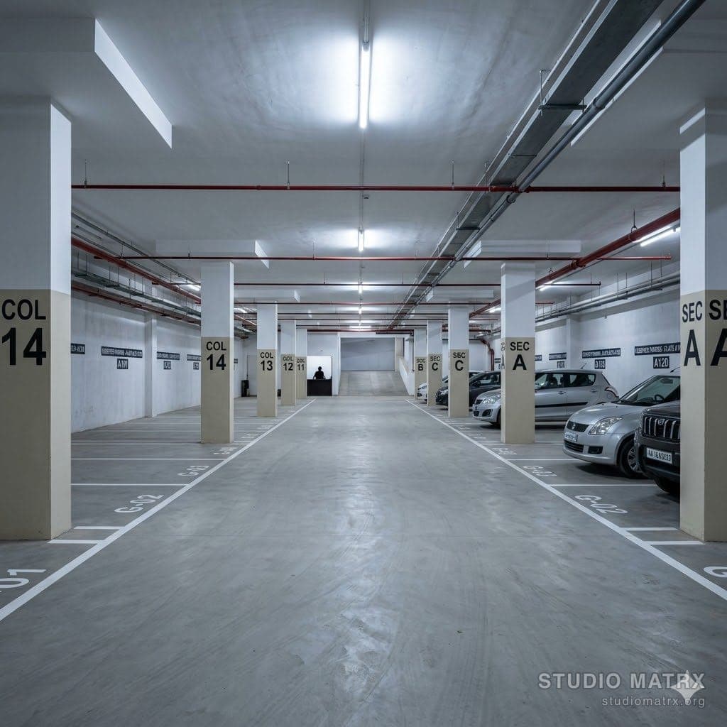 Apartment basement parking