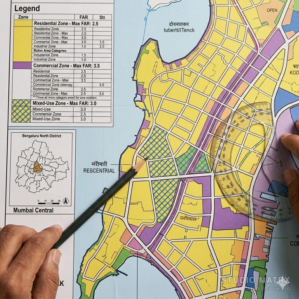 Indian city zoning map