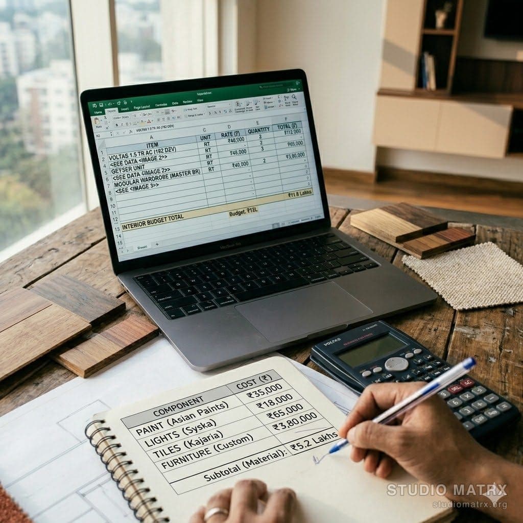 Budget planning for interior project