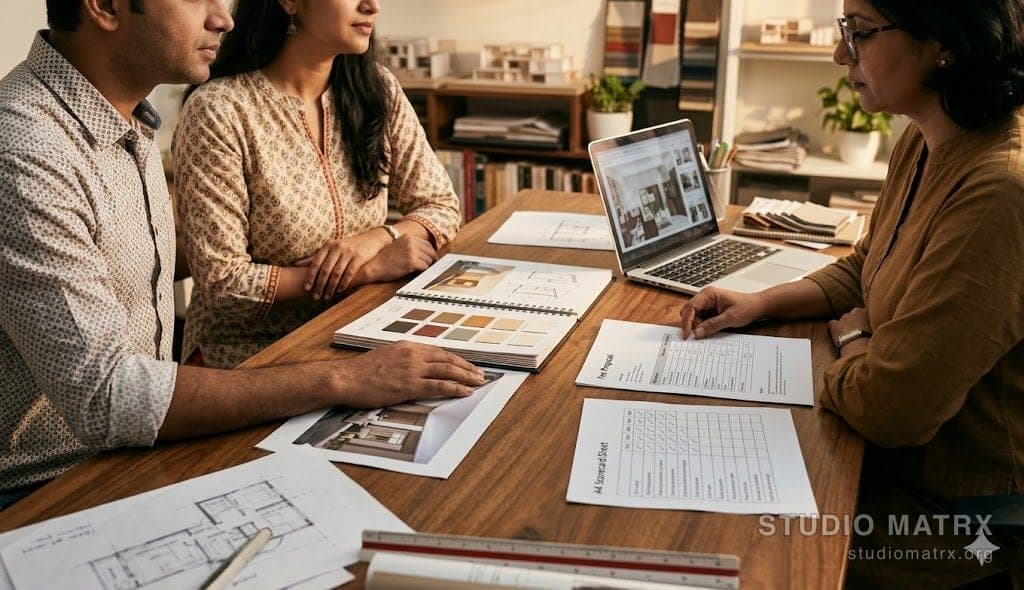 Evaluating an interior designer with a scorecard