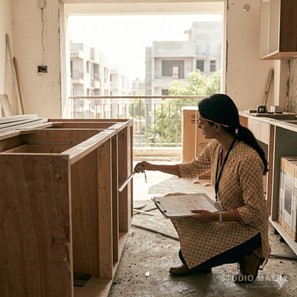 Designer at site visit