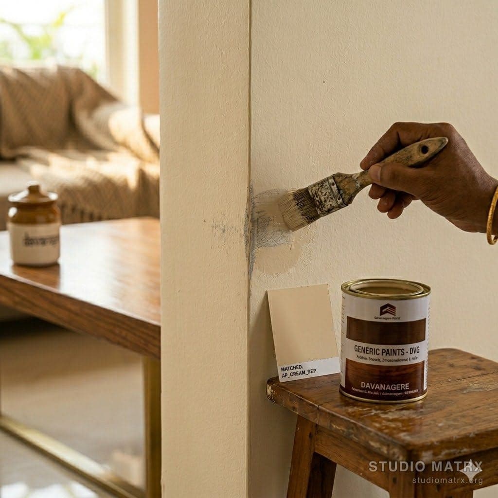 Touch-up painting a scuffed wall corner