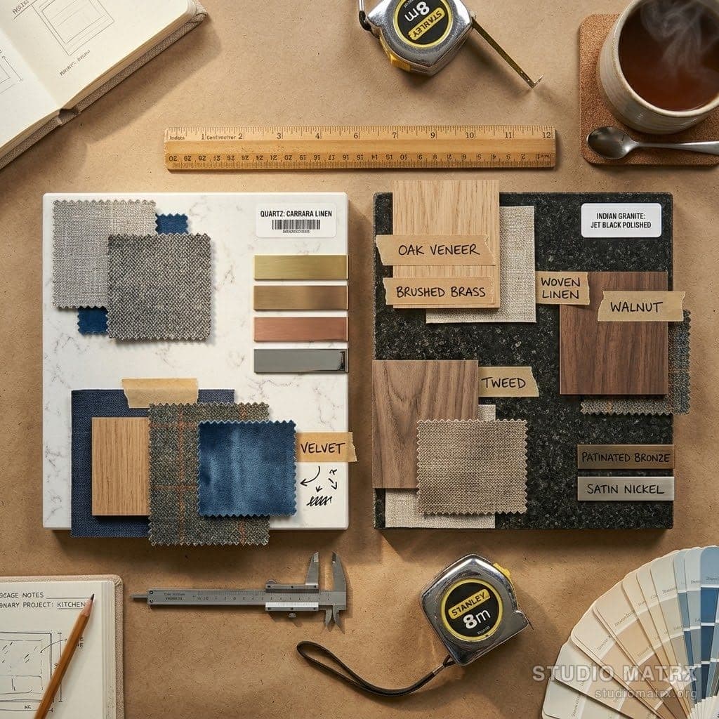 Side-by-side sample board