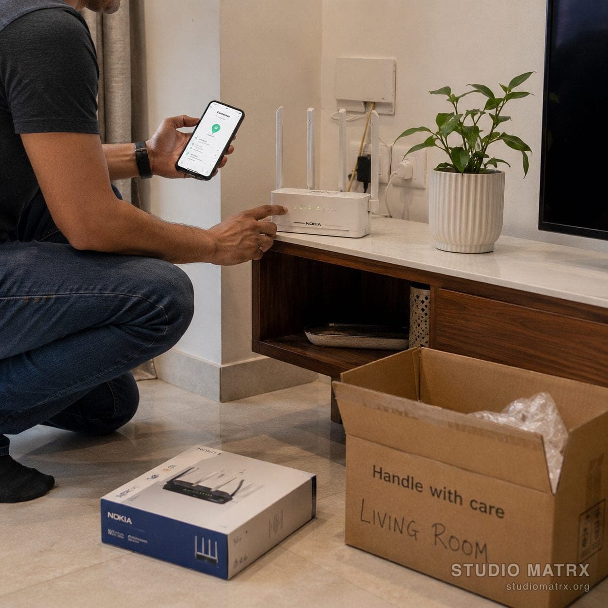Setting up internet/electricity