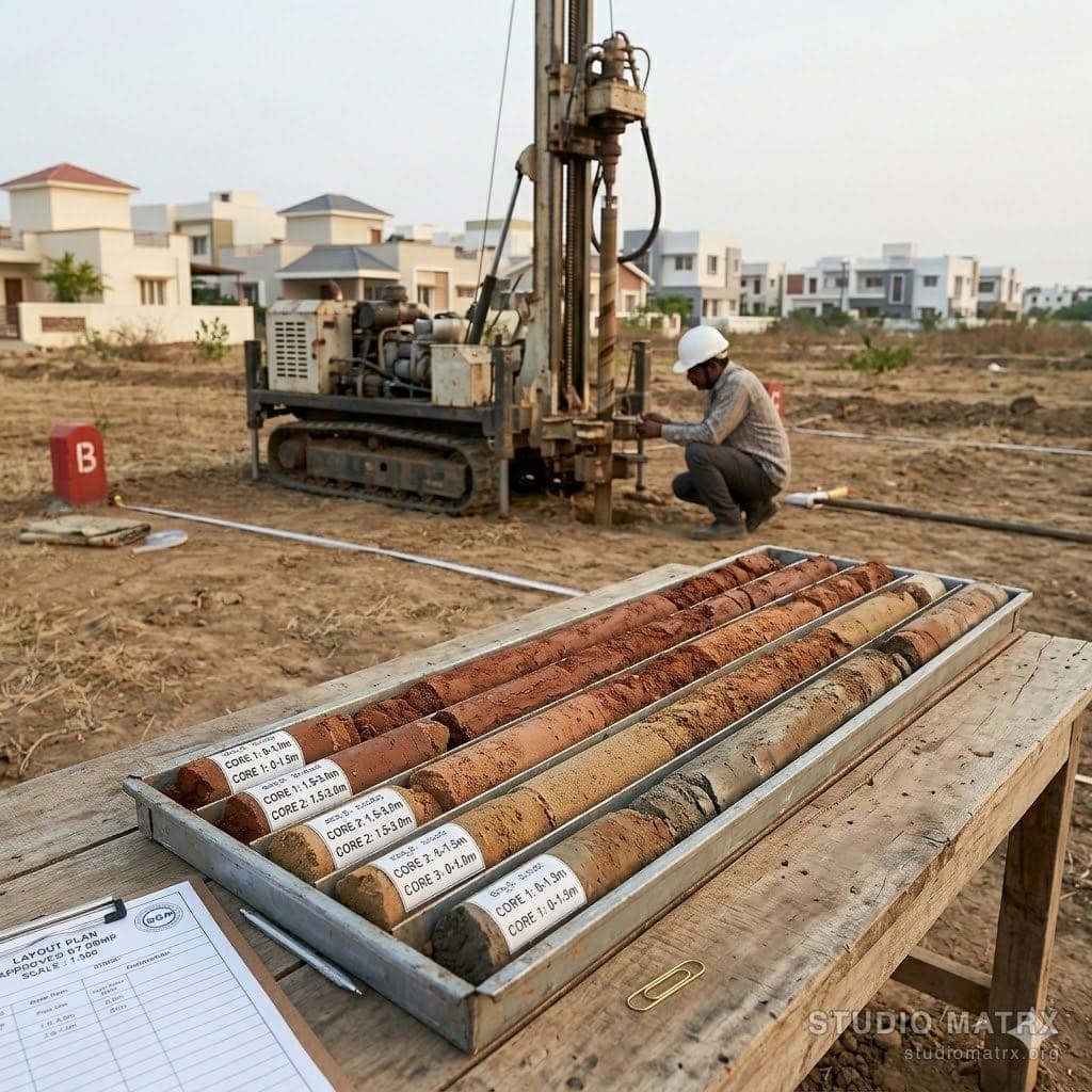 Soil bore-hole testing rig