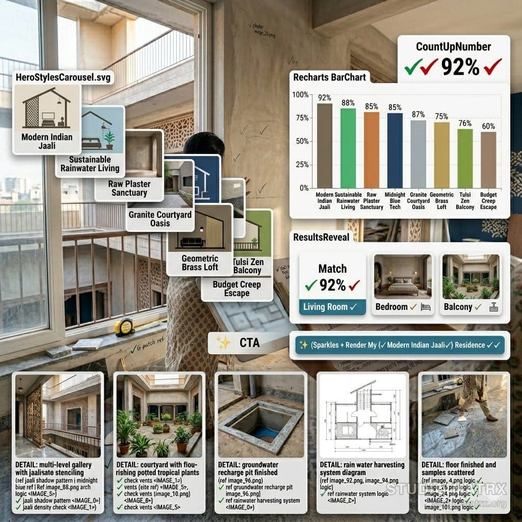 A spread of Indian interior design styles