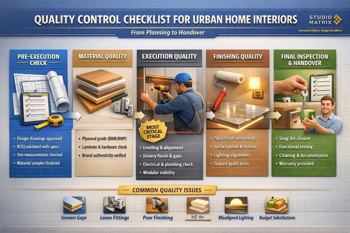 Quality Control Checklist for Urban Home Interiors: Ensuring Precision, Performance, and Long-Term Value