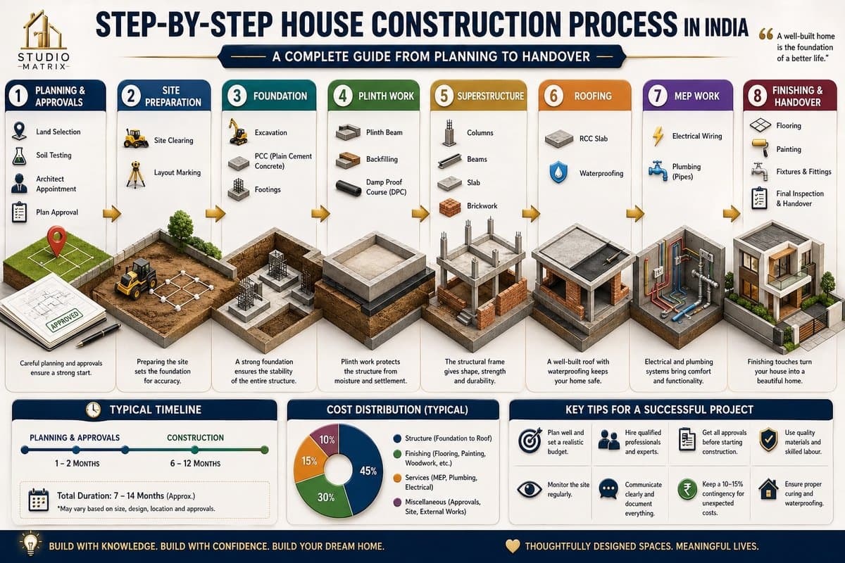 Step-by-Step House Construction Process in India