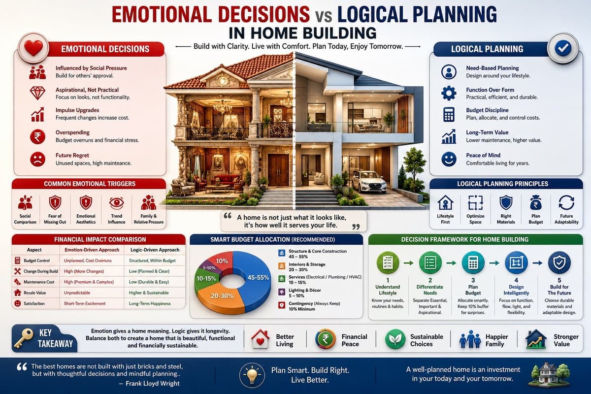 Emotional Decisions vs Logical Planning in Home Building