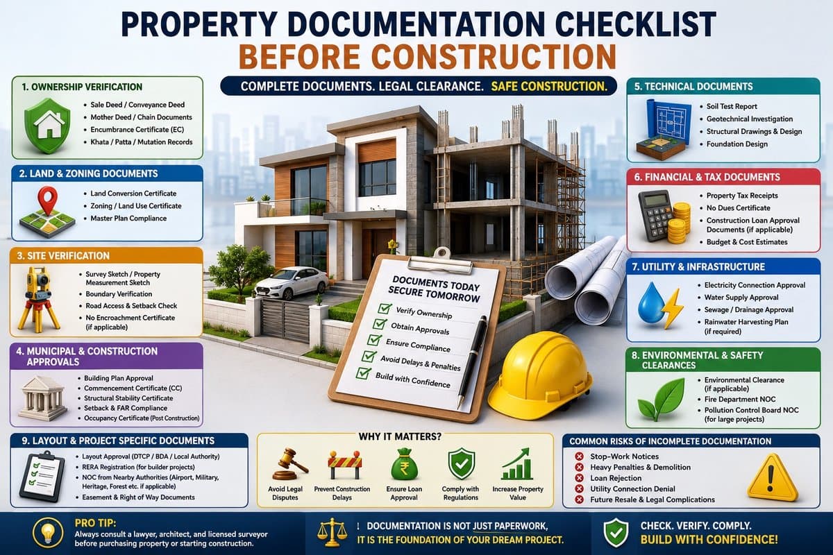 Property Documentation Checklist Before Construction