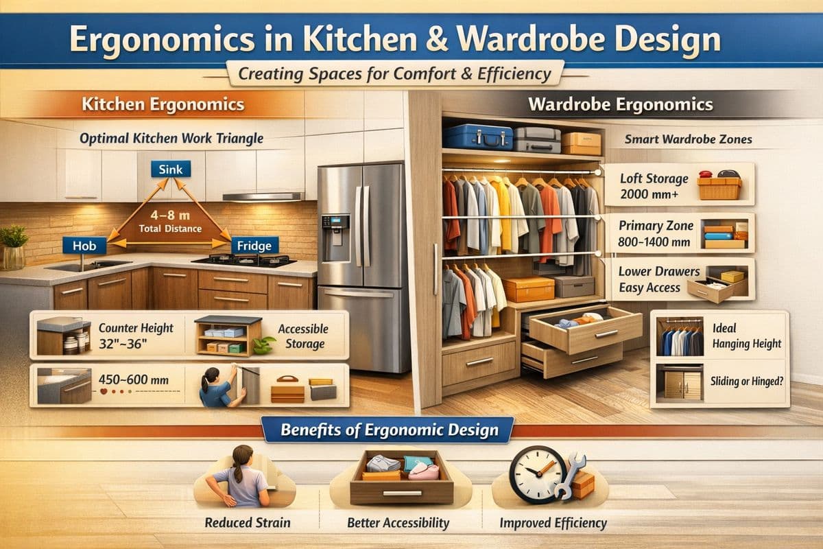 Ergonomics in Kitchen and Wardrobe Design
