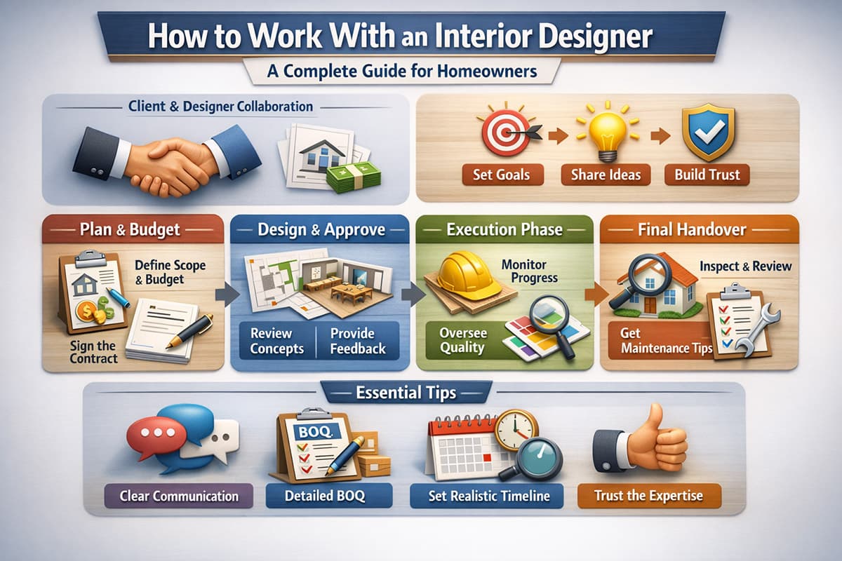 How to Work With an Interior Designer: A Complete Guide for Homeowners