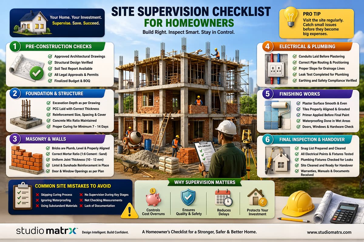 Site Supervision Checklist for Homeowners