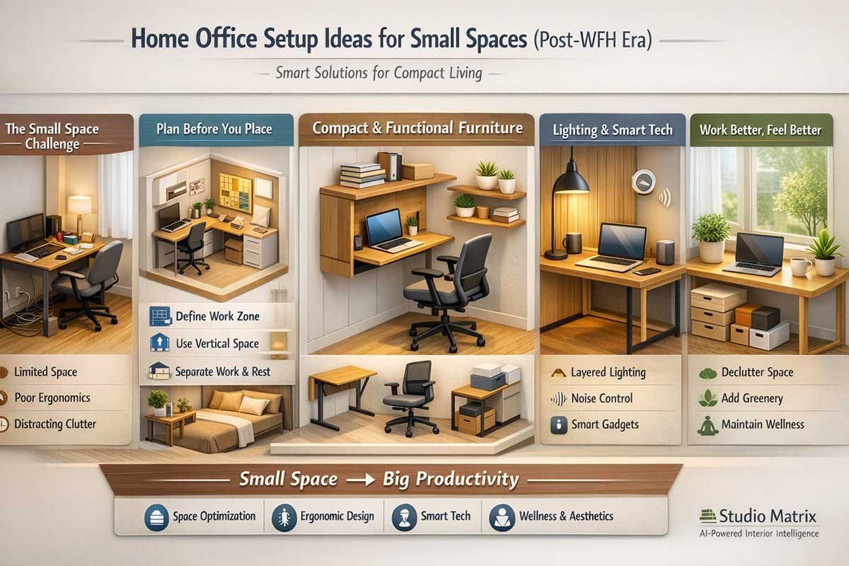 Home Office Setup Ideas for Small Spaces (Post-WFH Era)