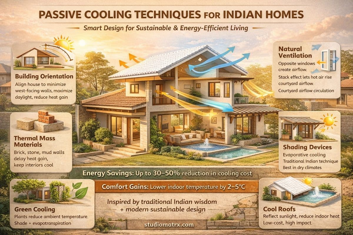 Passive Cooling Techniques for Indian Homes: An Architectural Imperative for Sustainable Living