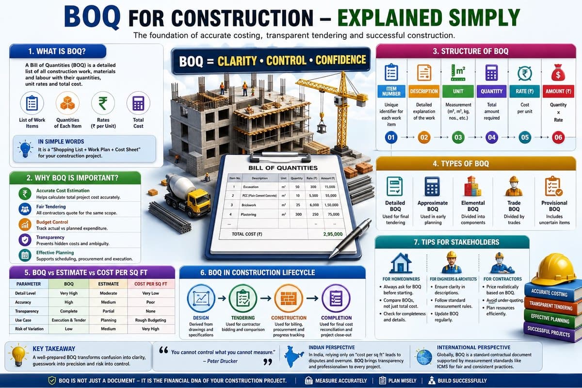 BOQ for Construction – Explained Simply