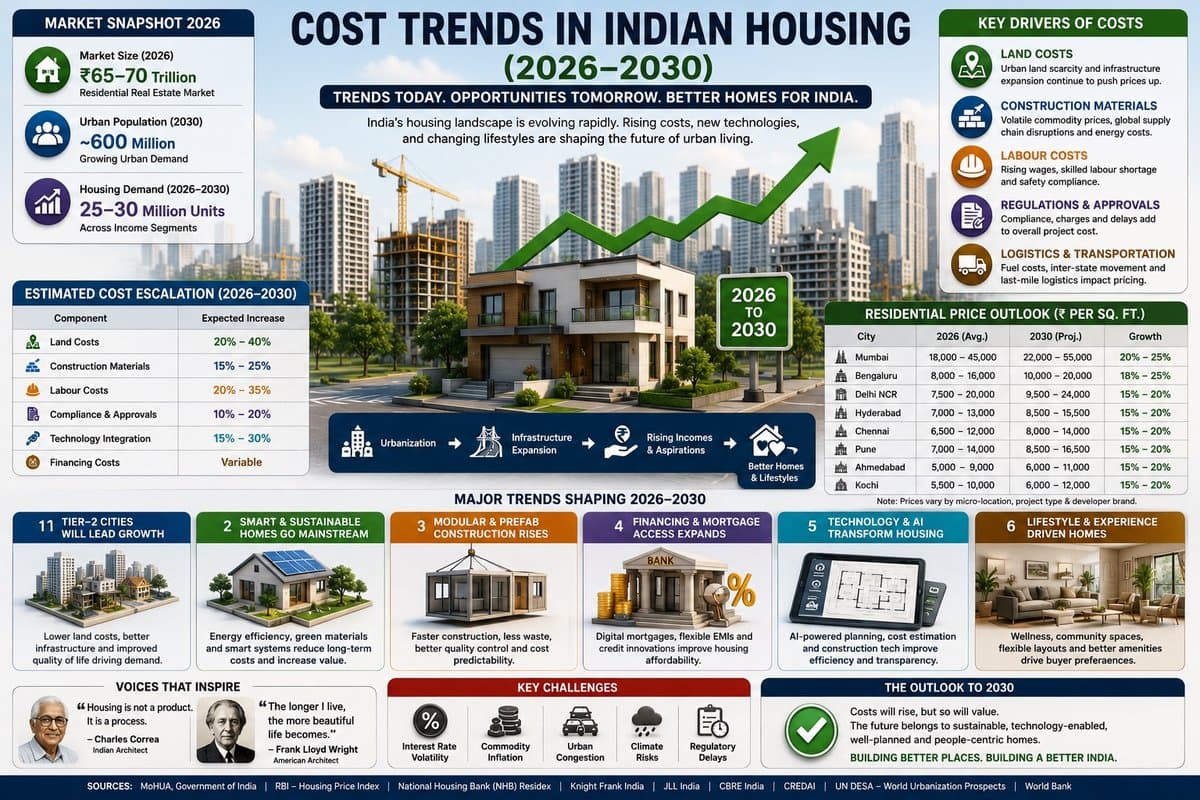 Cost Trends in Indian Housing (2026–2030)