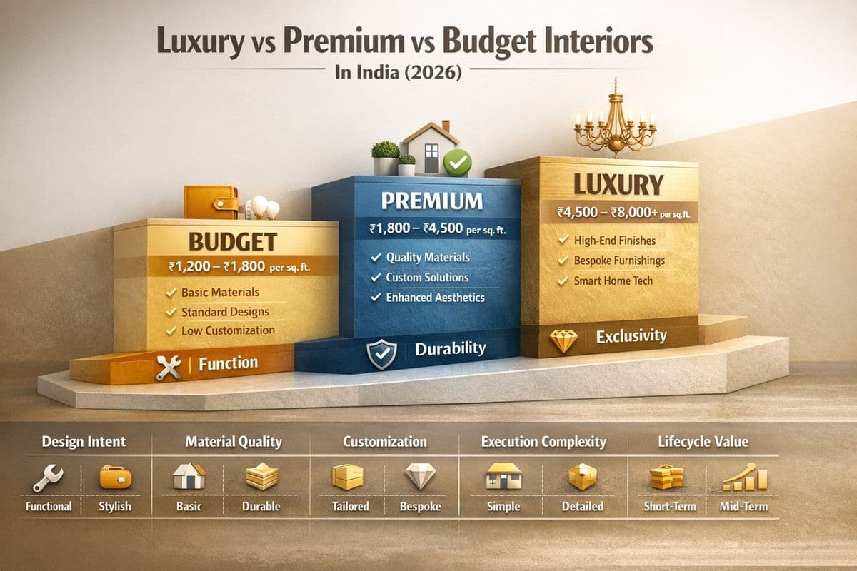 Luxury vs Premium vs Budget Interiors – What’s the Real Difference?