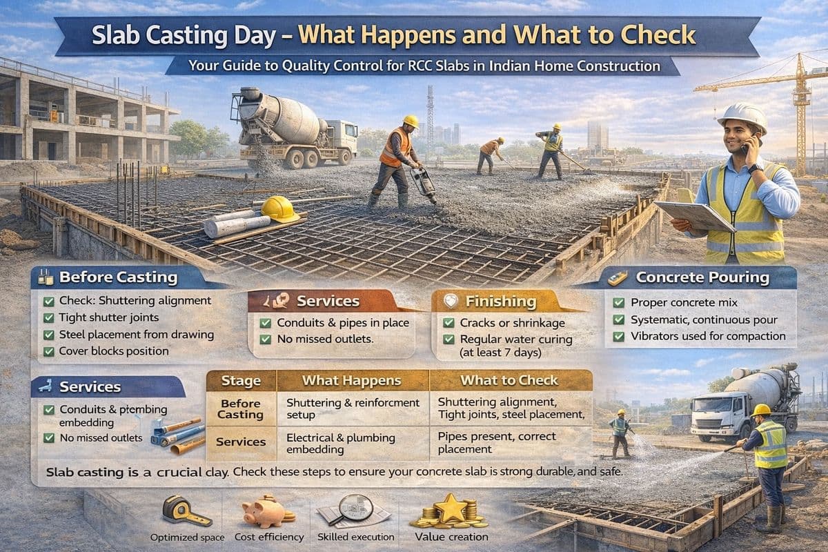Slab Casting Day – Process and Items to Check