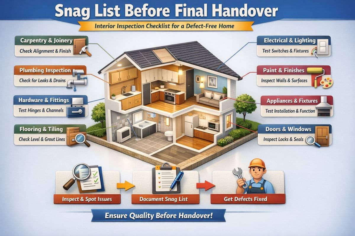 Snag List: Pre-Handover Verification Checklist for Interior Projects