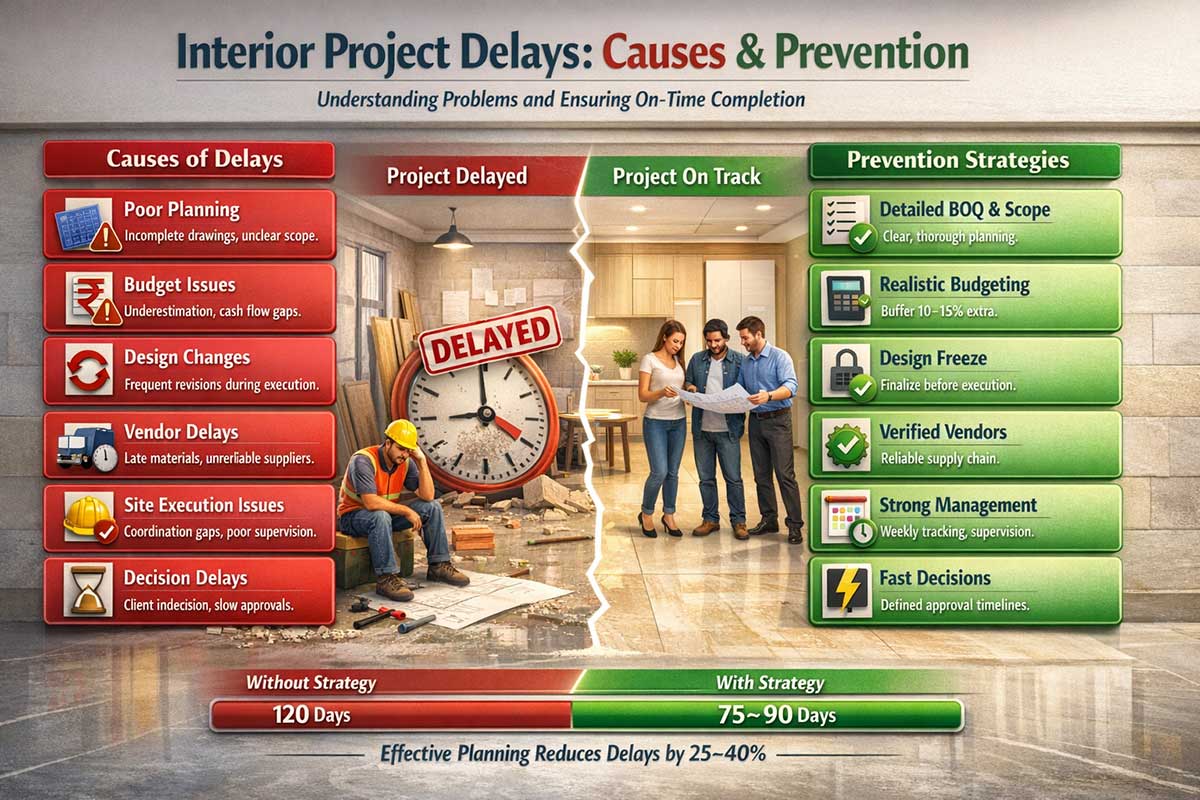 Interior Project Delays – Causes and Prevention