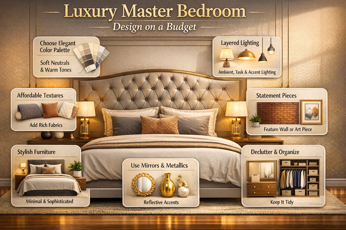 Master Bedroom Design Ideas: How to Feel Luxurious on a Budget