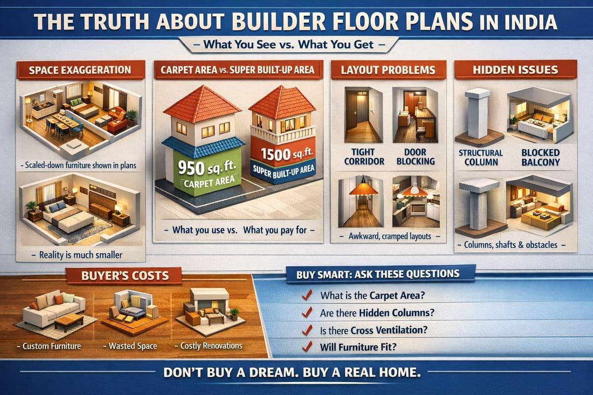 The Truth Behind Builder Floor Plans in India
