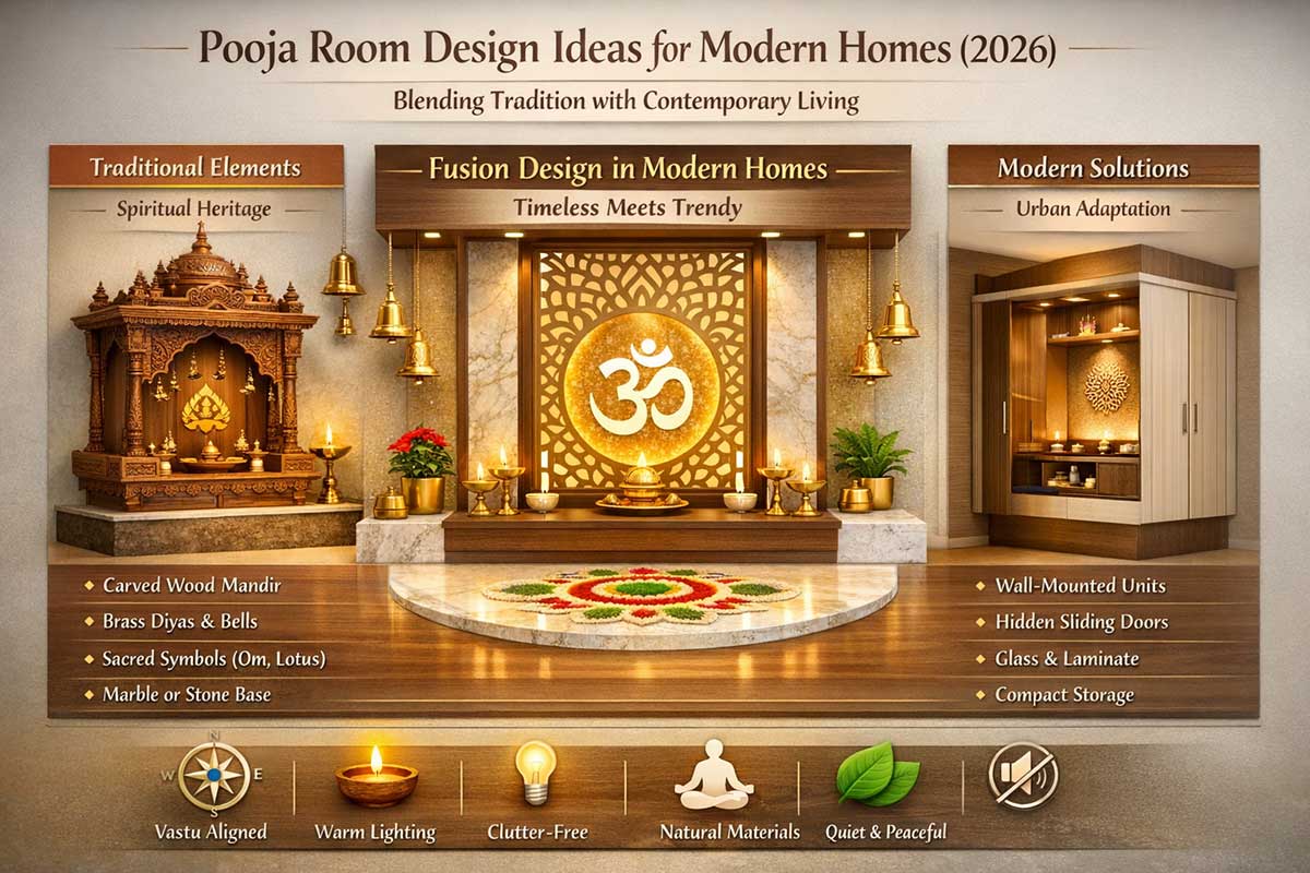 Pooja Room Design Ideas: Mixing Tradition and Modernity in Homes