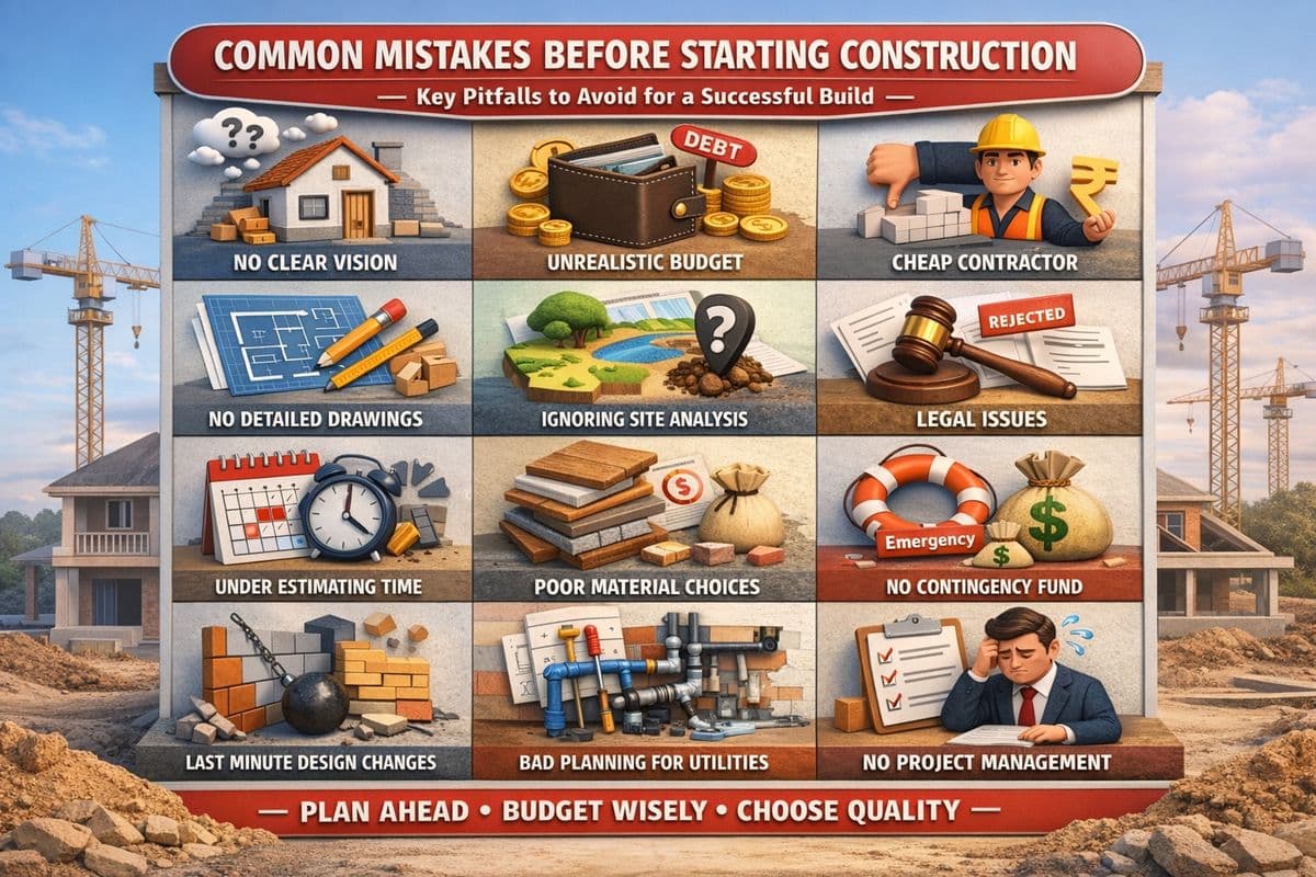 Common Mistakes People Make Before Starting Construction