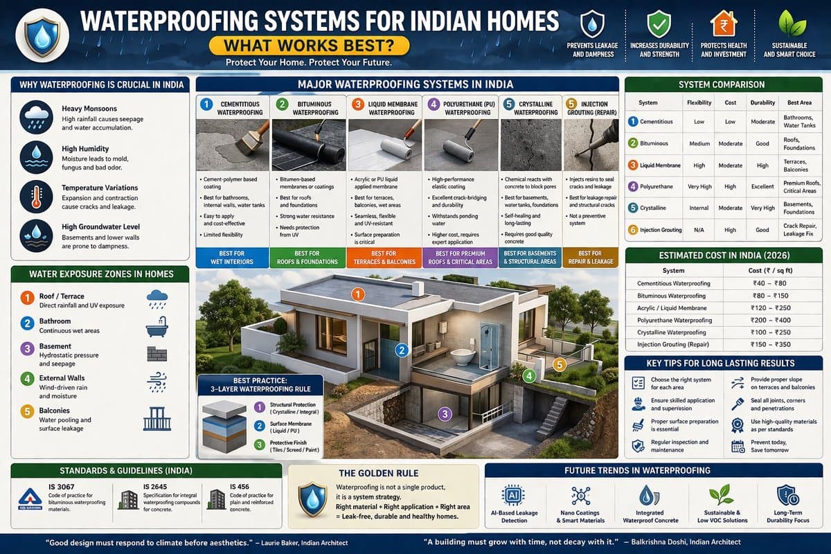 Waterproofing Systems for Indian Homes – What Works Best?