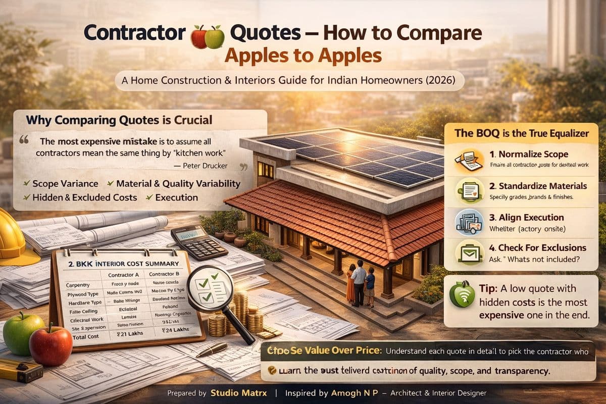 Contractor Quotes – Comparing Apples to Apples