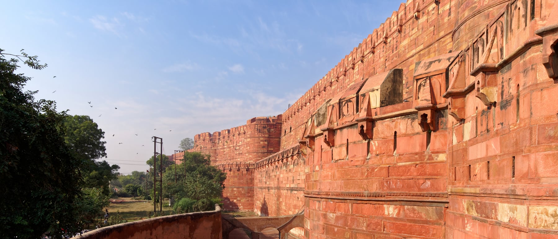 Agra Fort — A red sandstone fortress-palace.