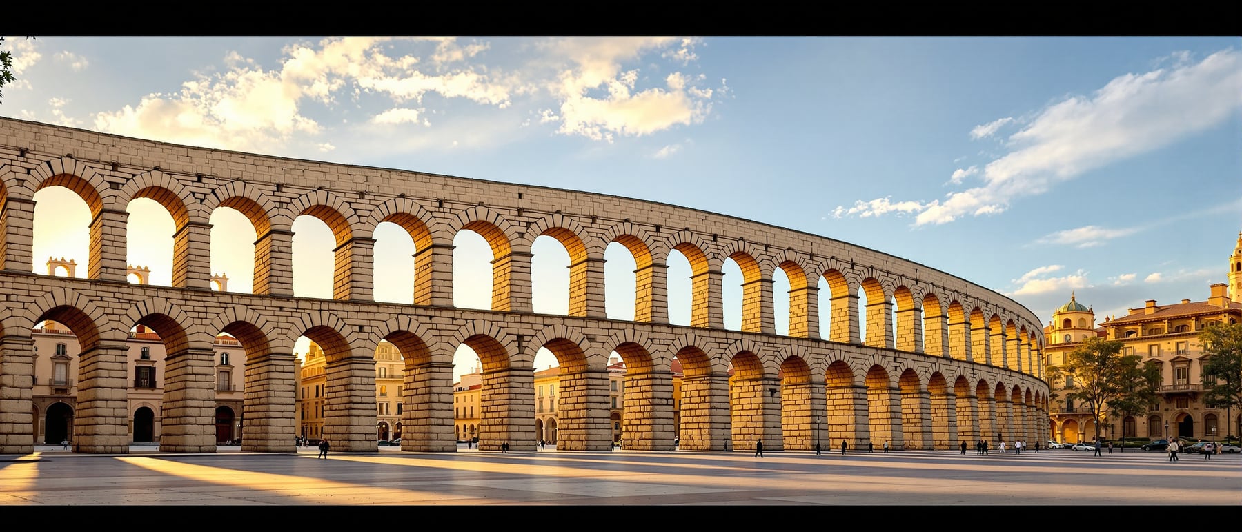 Aqueduct of Segovia — Mortar-less granite arches still standing.
