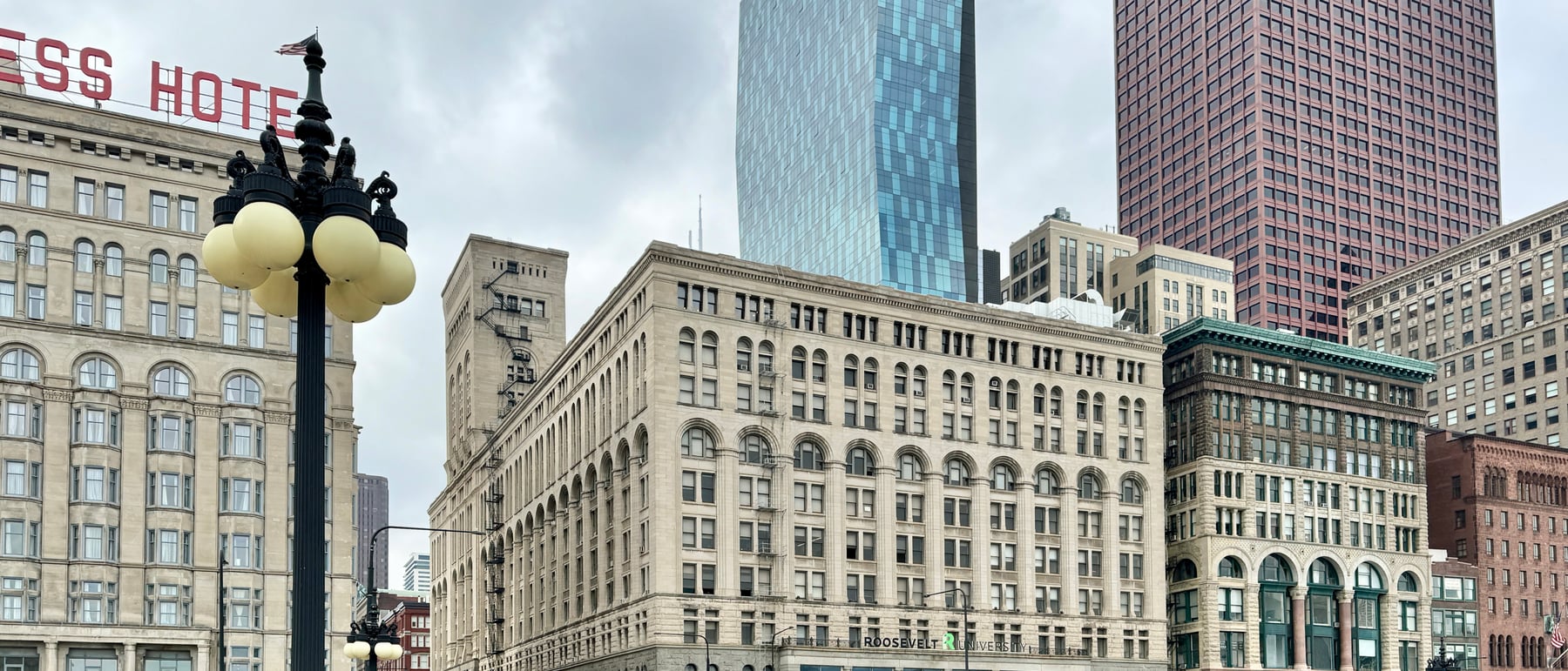 Auditorium Building — A hybrid of hall, hotel and office with superb acoustics.