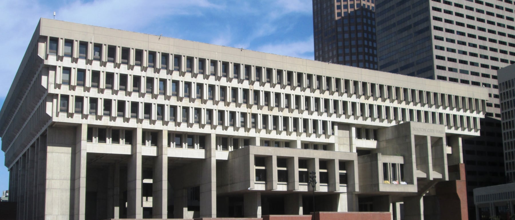 Boston City Hall — Inverted-ziggurat civic Brutalism.
