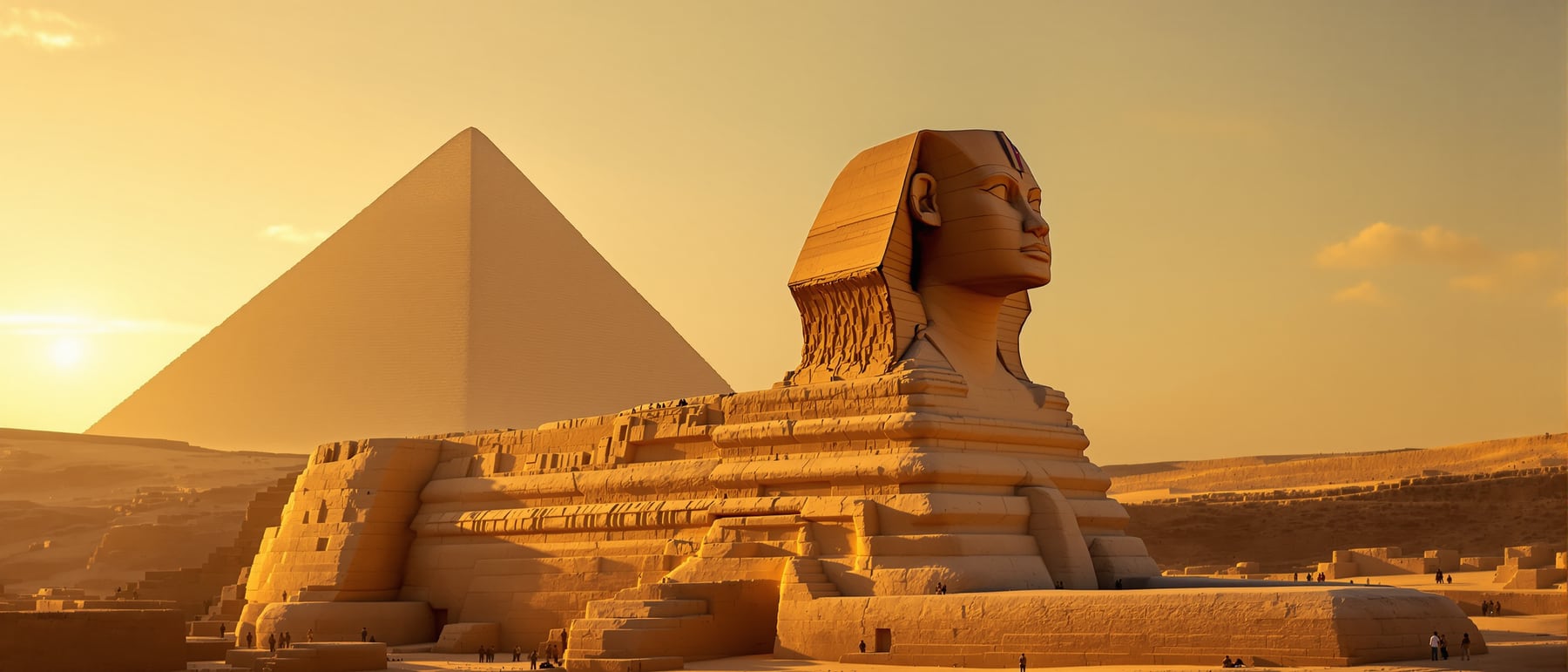 Great Sphinx of Giza — Landscape carved into monument.