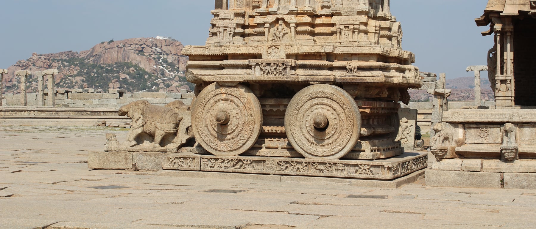 Hampi (Vijayanagara) — A vast temple-city of pavilions, bazaars and the stone chariot.