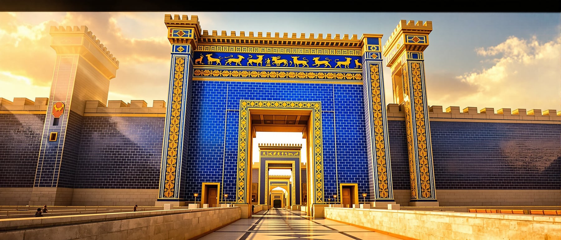 Ishtar Gate — Glazed-brick processional gate — colour and ceremony in the city.