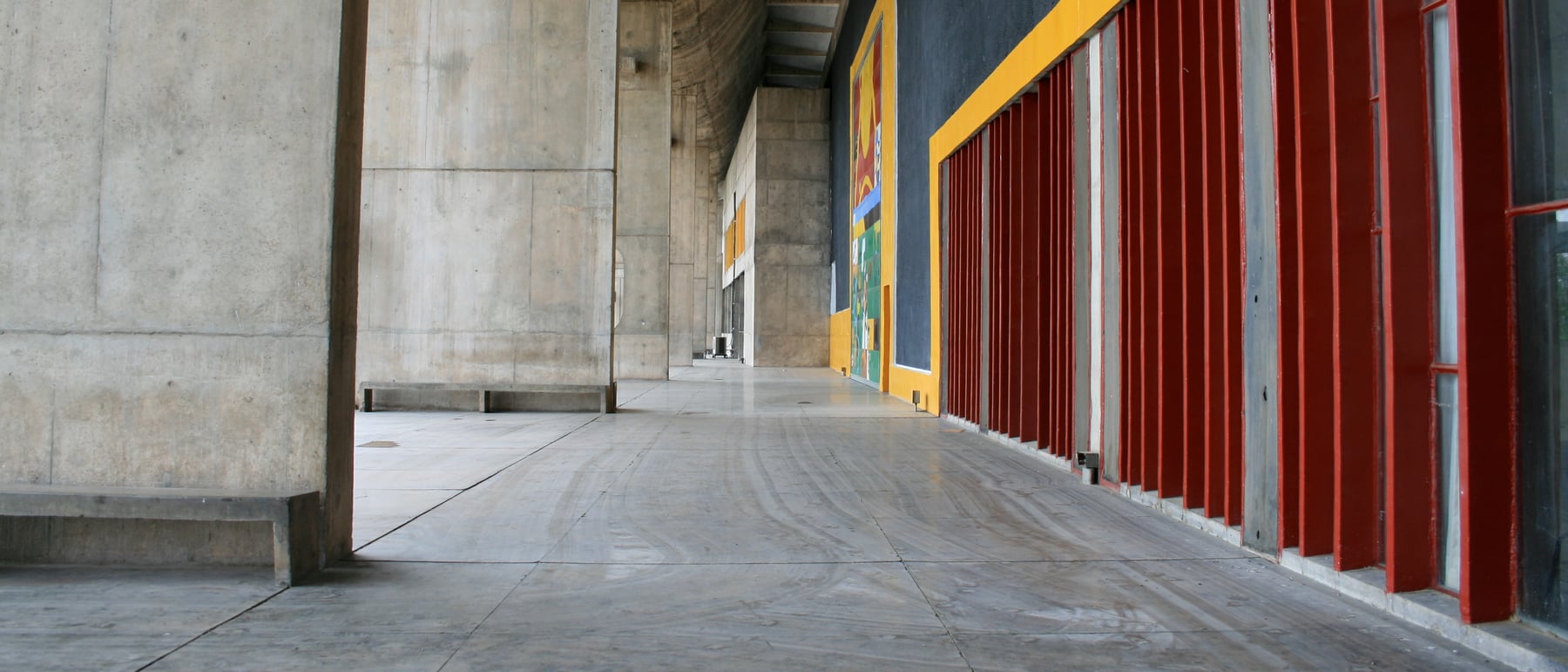 Palace of Assembly, Chandigarh — A hyperbolic-shell chamber in raw concrete.