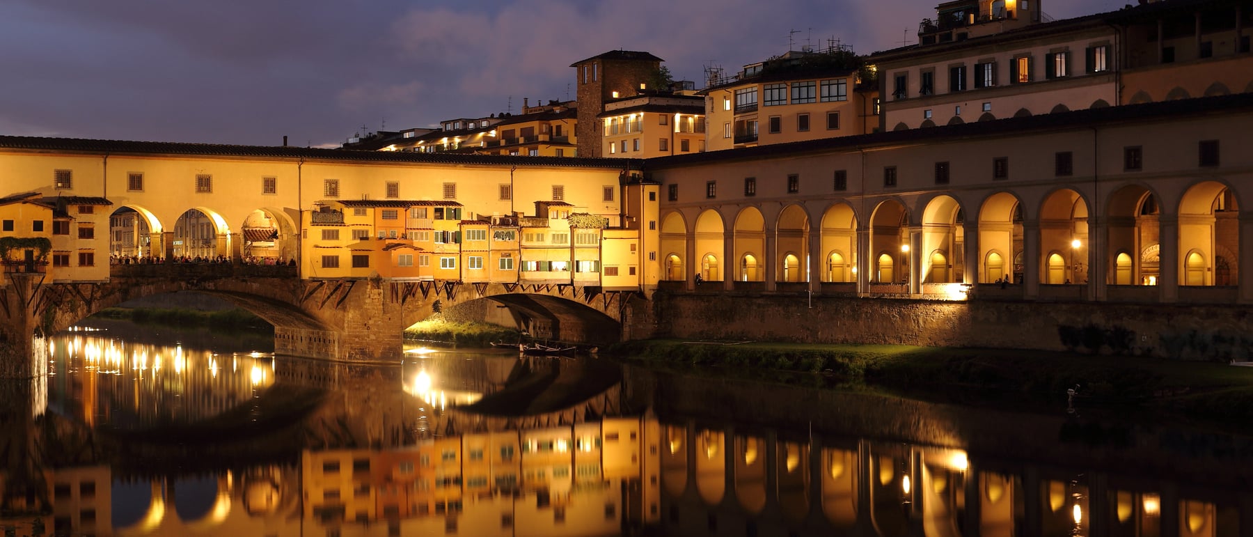 Ponte Vecchio — An inhabited medieval bridge of shops.