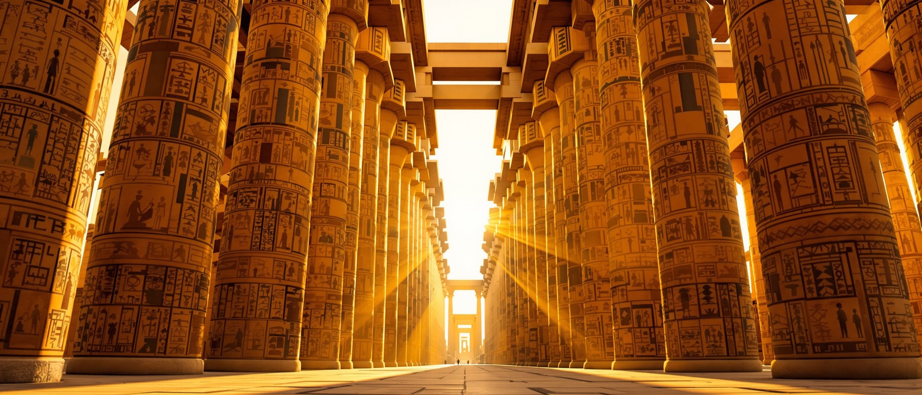 Temple of Karnak — The hypostyle hall — a stone forest of columns.