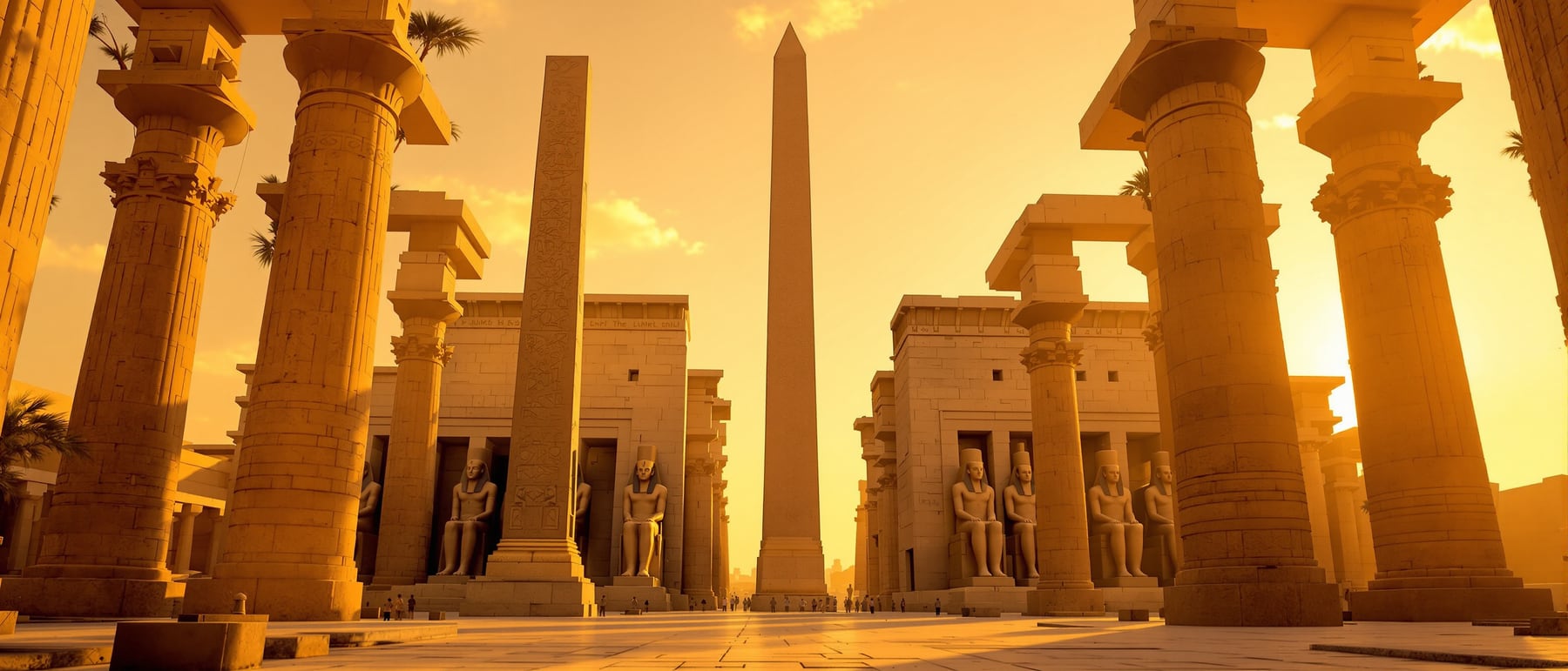 Temple of Luxor — Processional axis and pylon gateway.