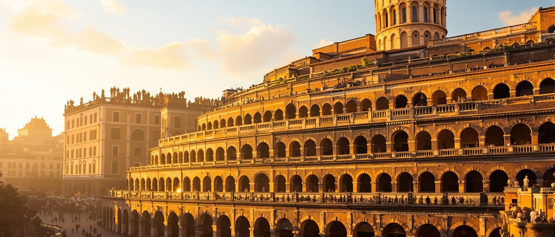 Trajan's Markets — A multi-level commercial complex — the ancestor of the mall.