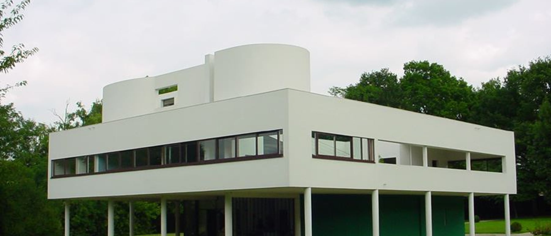 Villa Savoye — The 'Five Points' realised — a machine for living, lifted on pilotis.