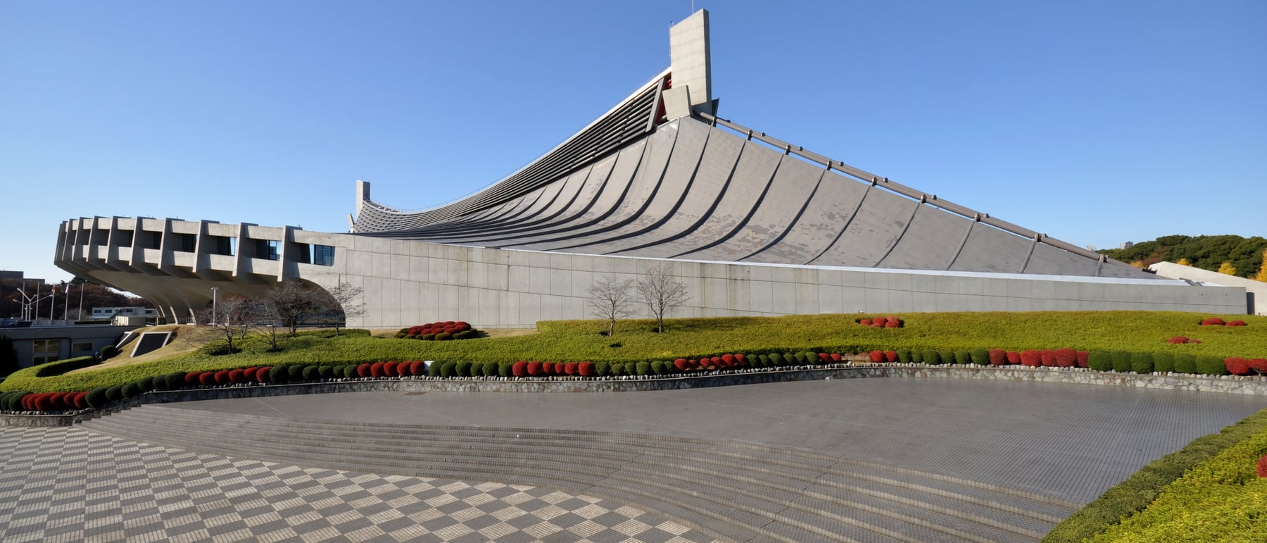 Yoyogi National Gymnasium — A suspension-cable roof for the Tokyo Olympics.