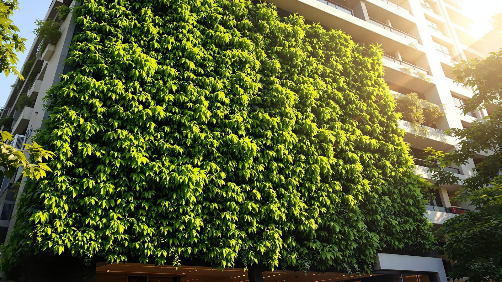 Green & Living Facades in India — Vertical Gardens and Living Walls as a Building Skin