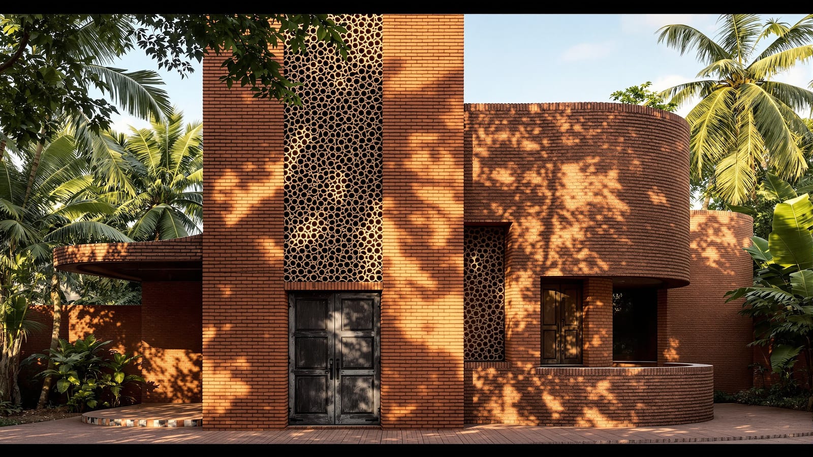 Laurie Baker's Façade Signature: Brick Jaali, Rat-Trap Bond and the Honest Low-Cost Indian Wall