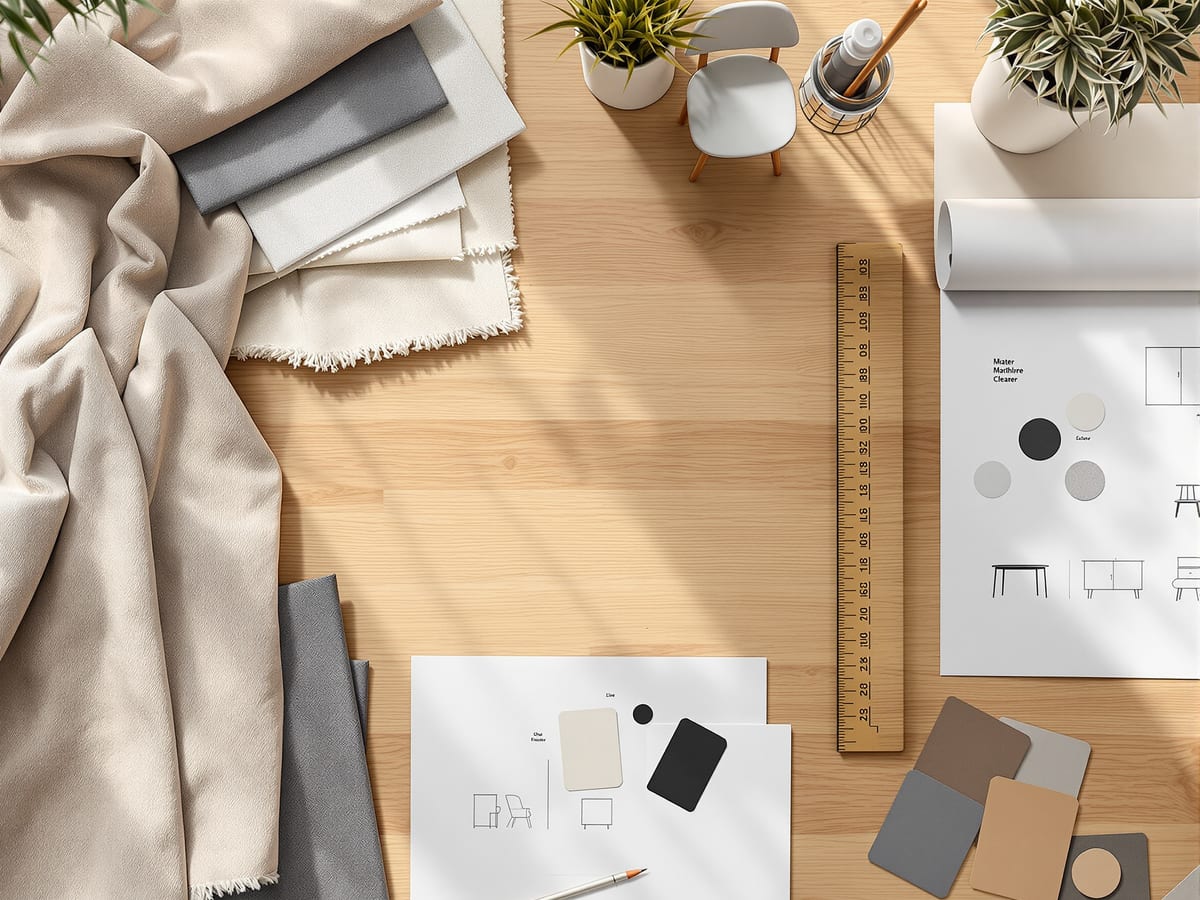 The FF&E schedule at work — a project's furniture tracked by item, quantity, supplier, cost, lead time and status; the document that controls the whole job.