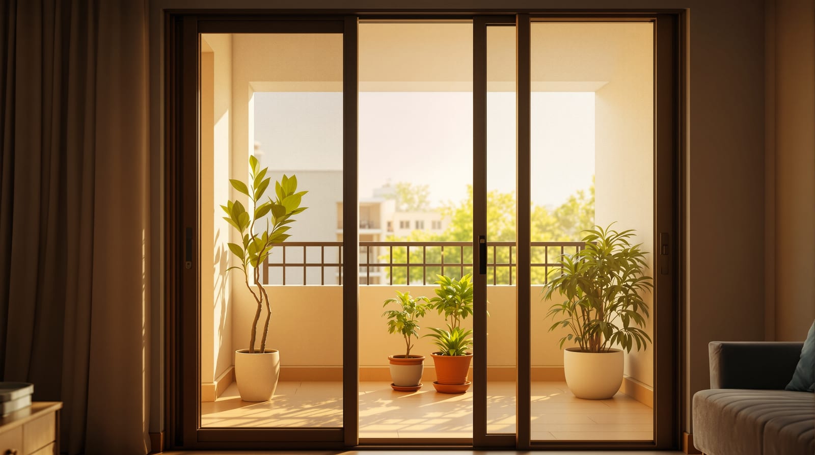 Balcony Door Design for Indian Homes (2026): Sliding, Mesh & Grill Combos