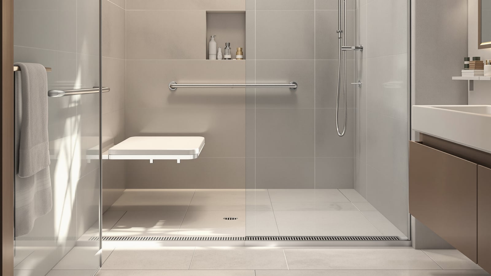 Barrier Free Shower India: Curbless Zero-Threshold Roll-In Showers (2026)